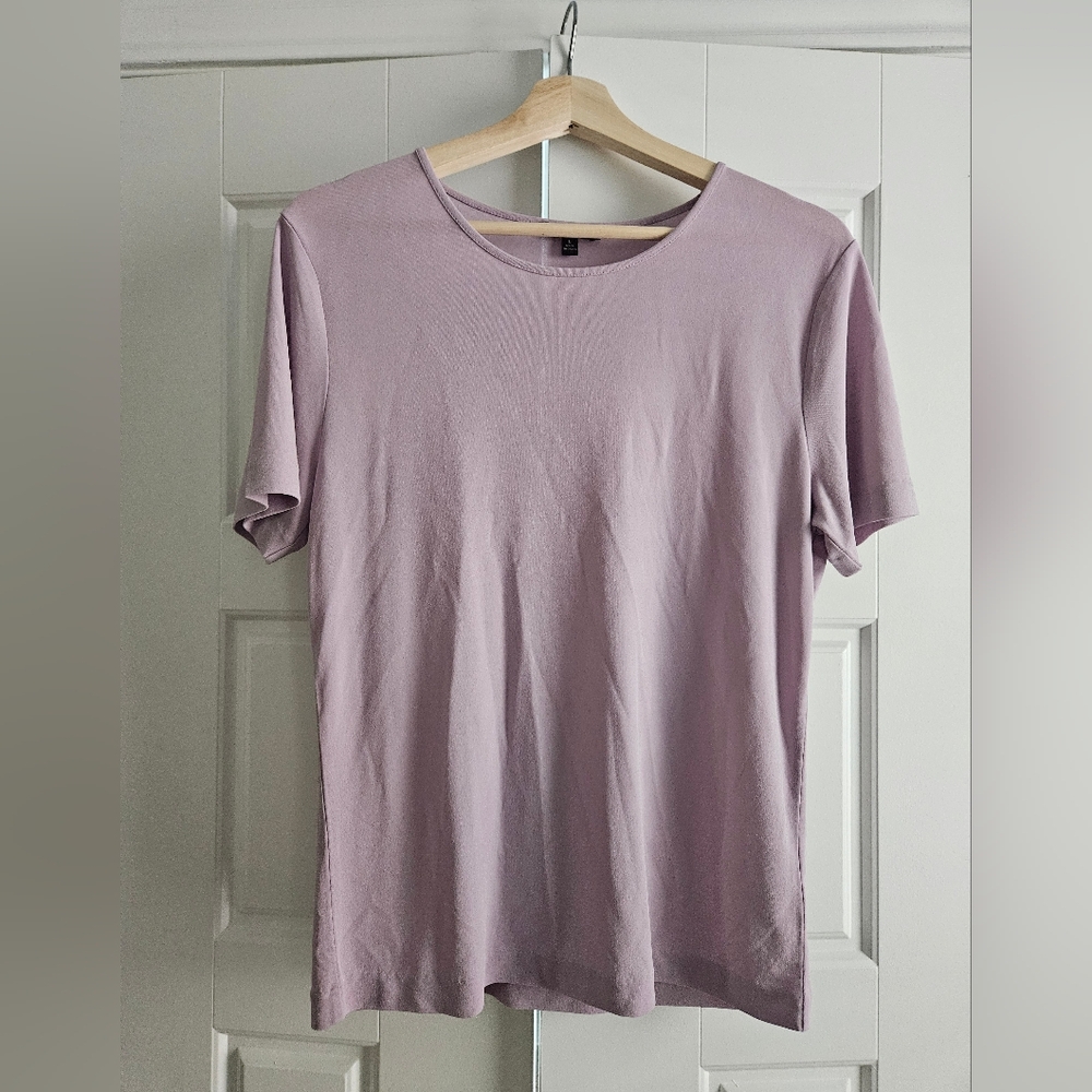 Anne Klein Lavender Silk Shirt Size L